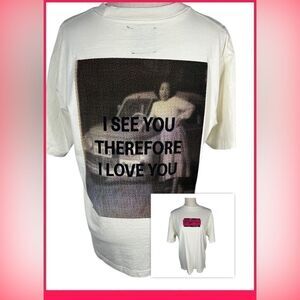 Men's PacSun x Uprisers Cream Oversized I SEE YOU Logo T-Shirt